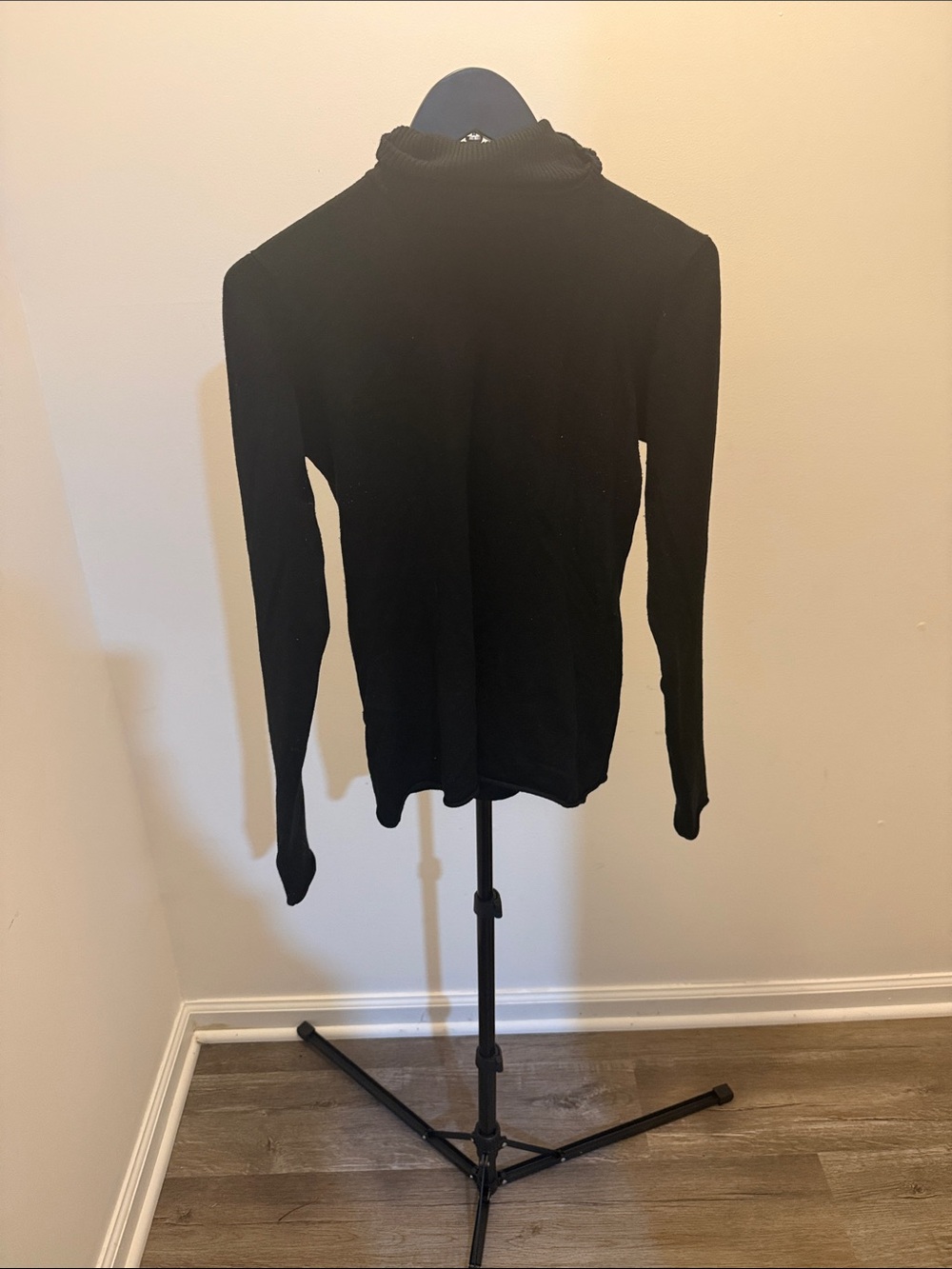 The Limited Black Ribbed Turtleneck Sweater
